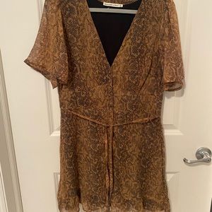 A-line snake print dress